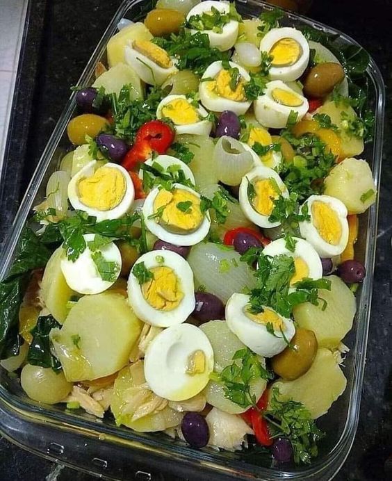 salada de bacalhau e batatas
