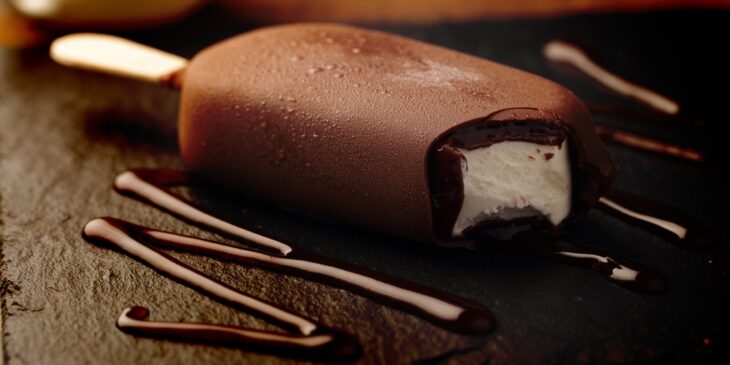 Sorvete de baunilha coberto com chocolate [receita]