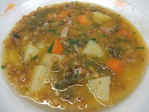 Como fazer sopa de legumes com lentilha?