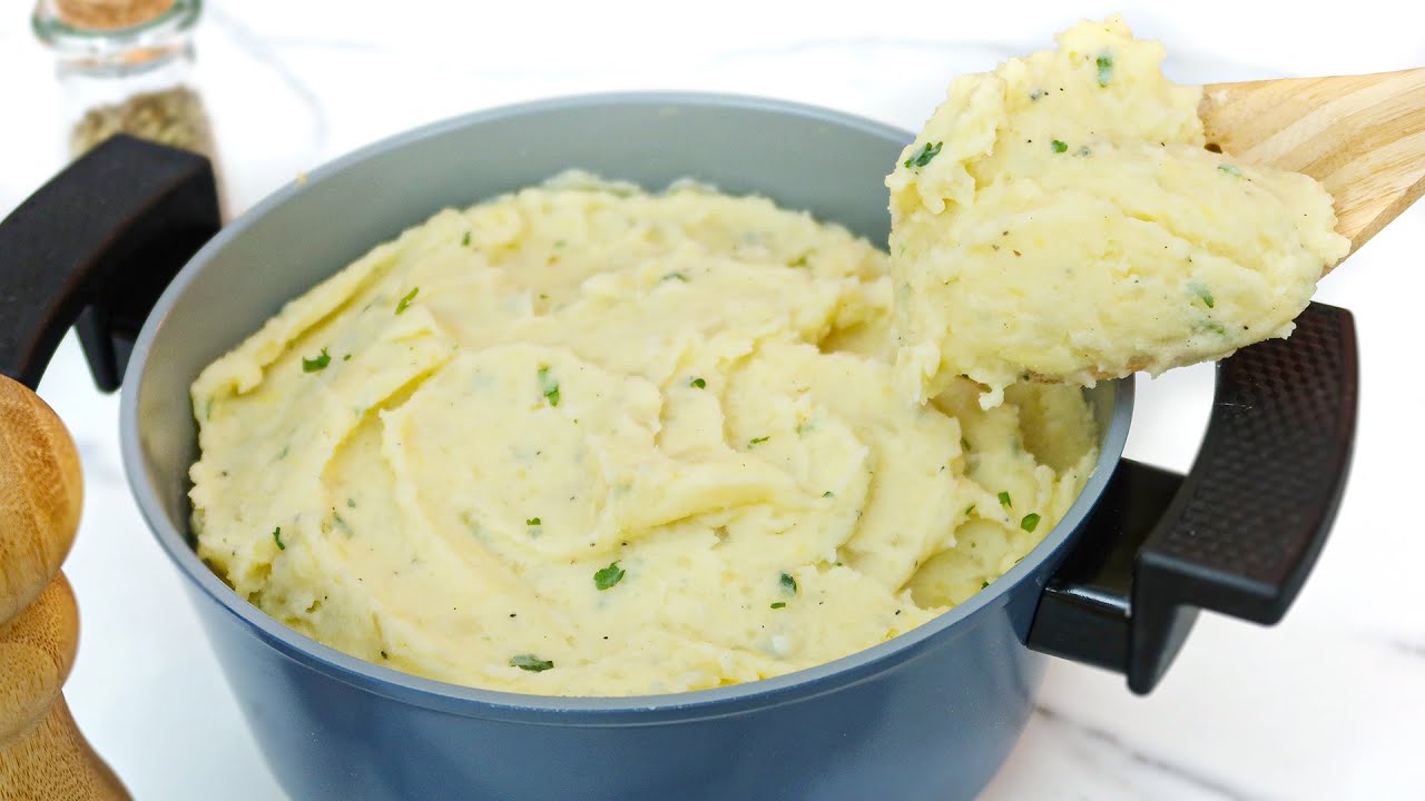 purê de batata tradicional com três 3 ingredientes