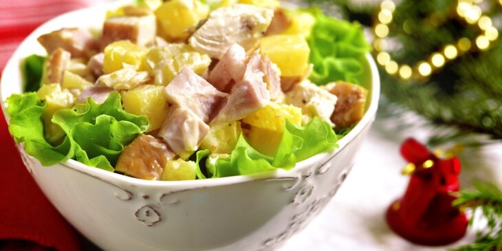 Salada de frango com abacaxi tudo gostoso simples fácil rápido