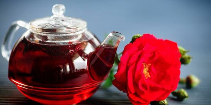 Receita de chá de pétalas de rosa vermelha - poderoso antioxidante