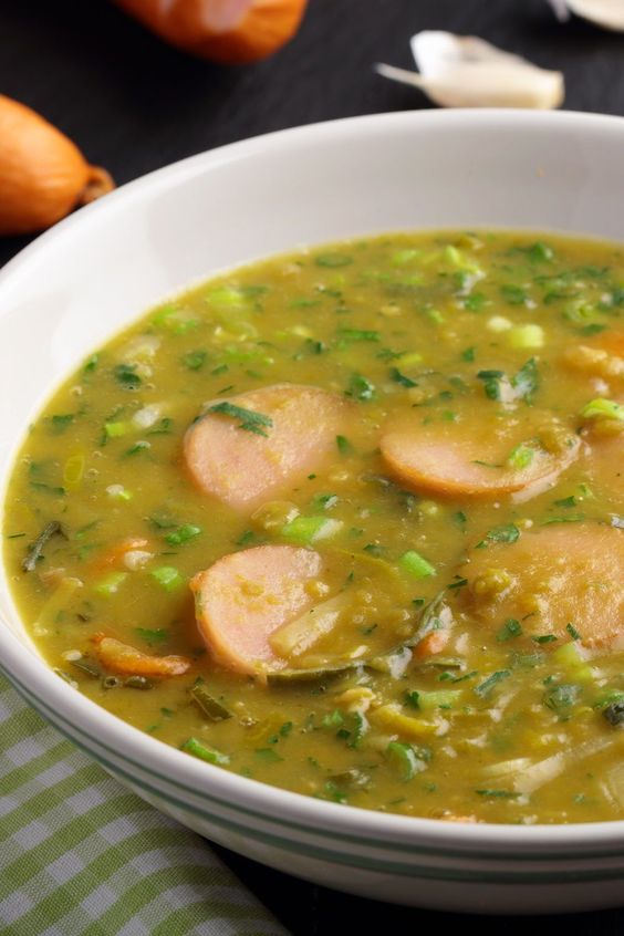 sopa de ervilha e batata simples fácil prático
