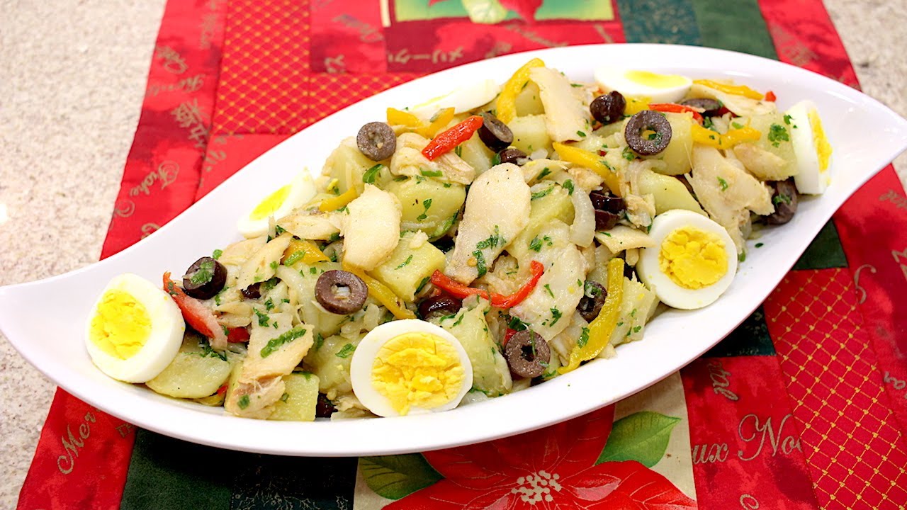Como fazer salada de bacalhau com legumes?