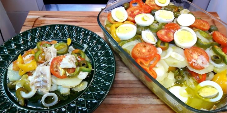 Salada de bacalhau com batatas para quem ama essa opção no jantar