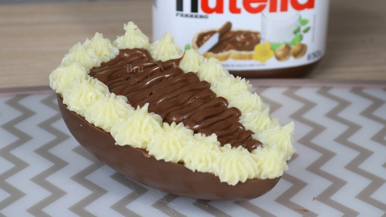 Olha esse delicioso e fácil ovo de páscoa de Nutella da @brunacozinha