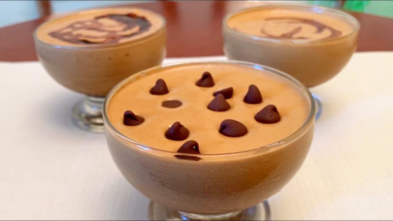 mousse de chocolate com café simples aerado @receitasdasamigas