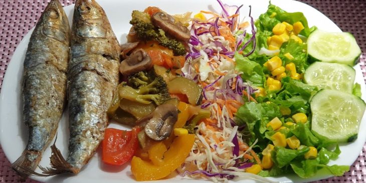 sardinha no forno com legumes