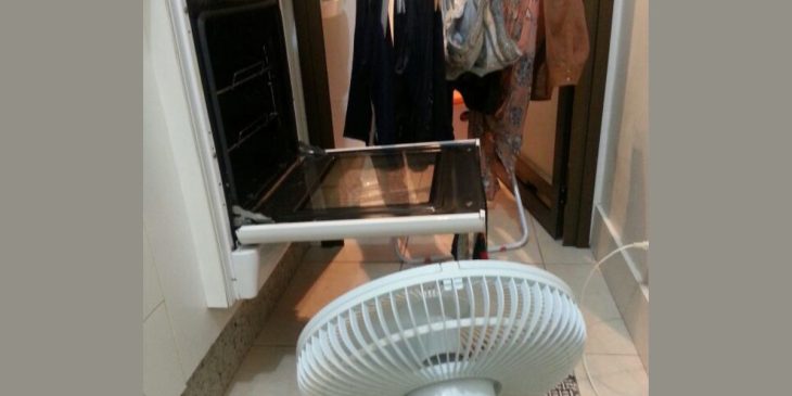 truques para secar roupas no frio