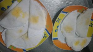 Tapioca de coco com queijo