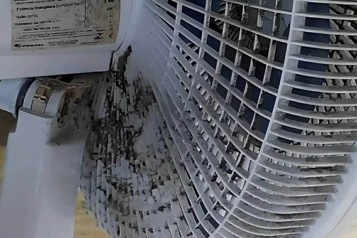 limpar ventilador com saco